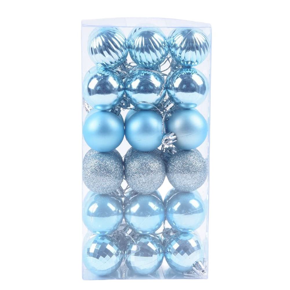 Fegtrtyoa Blue Christmas Ornaments Shatterproof Christmas Tree Ornament Set Christmas Balls Decoration New Ice