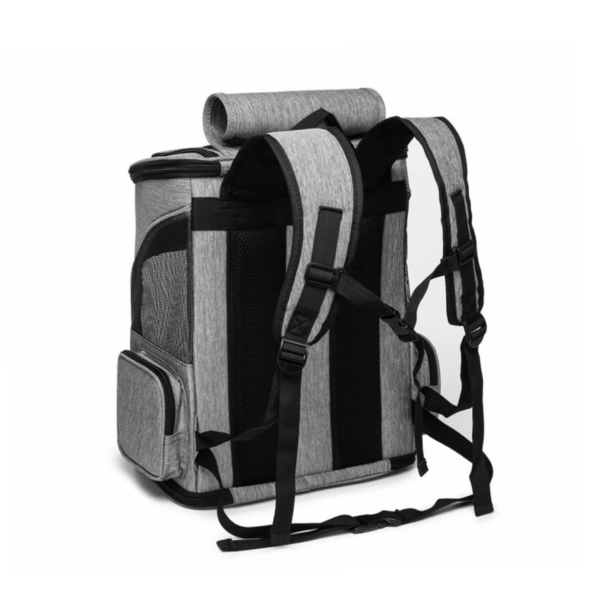 SUPVOX 1pezzi Zaino per Animali Domestici Traspirante Pieghevole di Ventilazione Borsa da Viaggio per Gatti e Cani in Stile Casual Grigio Realizzato Materiali Sicuri e Durevoli