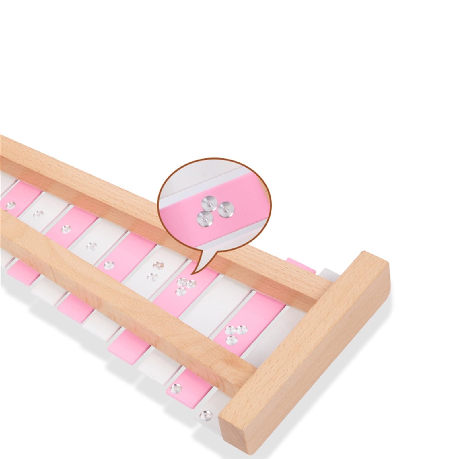 Piastra in Alluminio Rosa da 15 Note Pratico Strumento a percussione Glockenspiel Leggero Strumento a percussione Glockenspiel