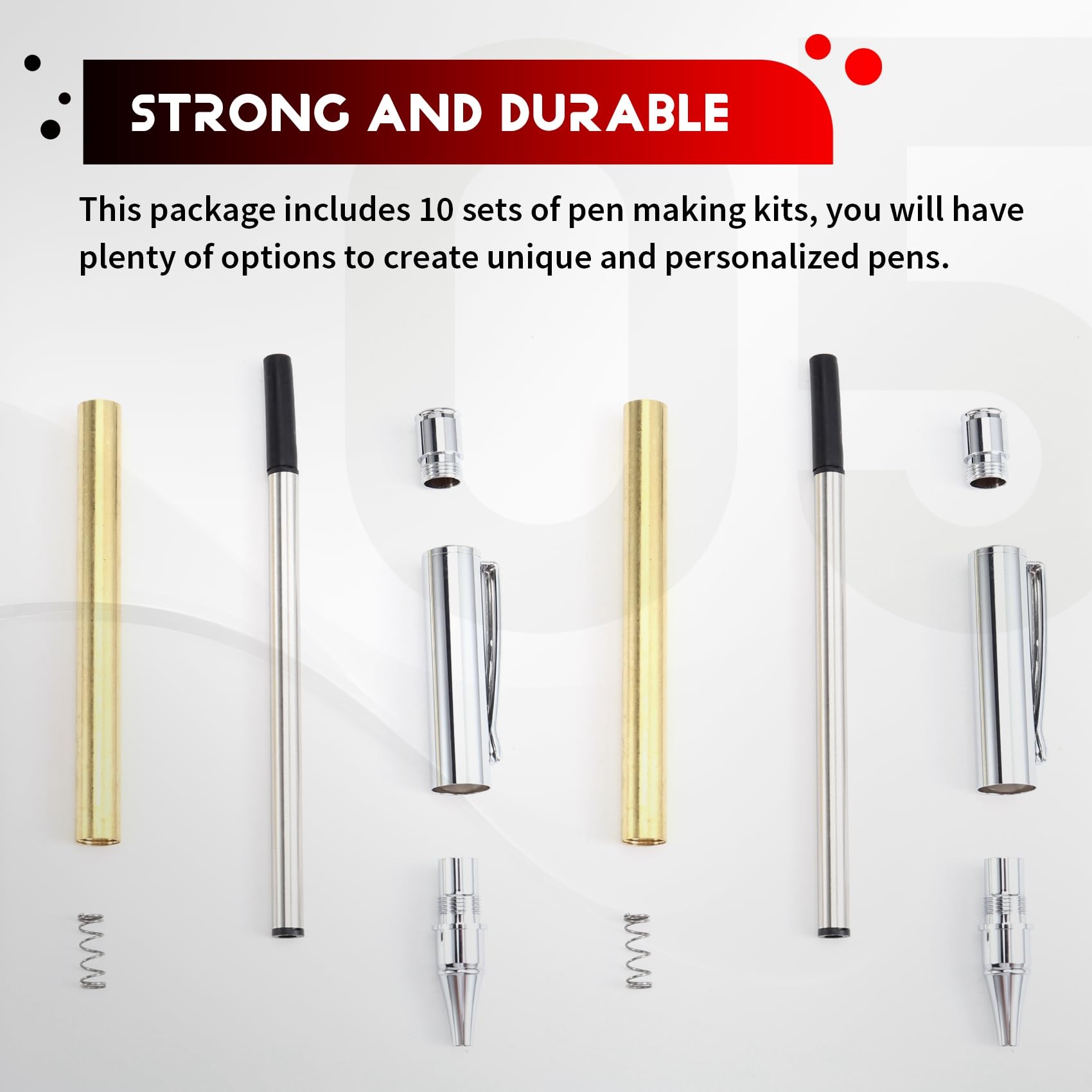 Zestaw do długopisów Woodturning 10-pak Slimline Rollerball Turning Supplies Twist Set akcesoria obrotowe A