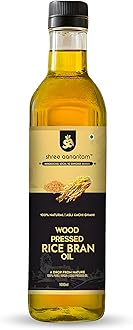 Shree Aanantam Cold Pressed Rice Bran Oil - 500ml | Bottle | Kolhu/Kacchi Ghani/Chekku | 100% Pure & Natural | Chemical-Free | Wood Pressed Rice Bran Oil for Cooking (500ml (Pack of 1))