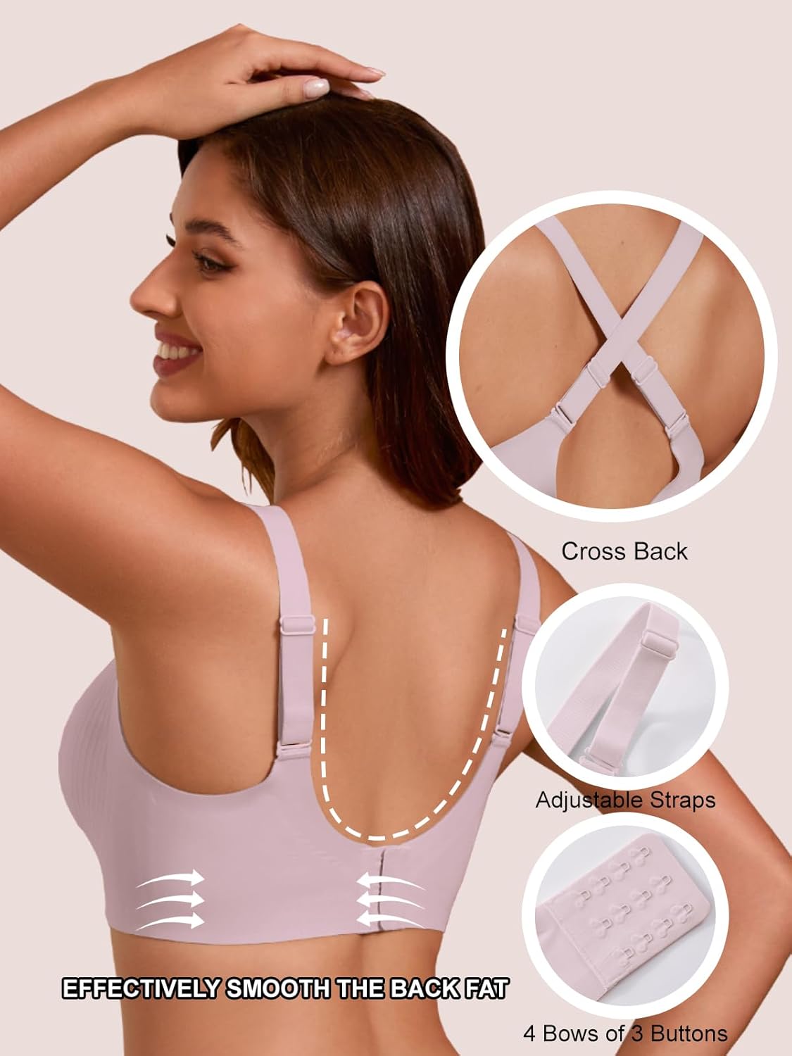 COCOMARTS Jelly Bras for Women No Underwire Full Coverage Push Up Bra Wireless Seamless Bra Comfortable Tshirt Bralettes - Image 5