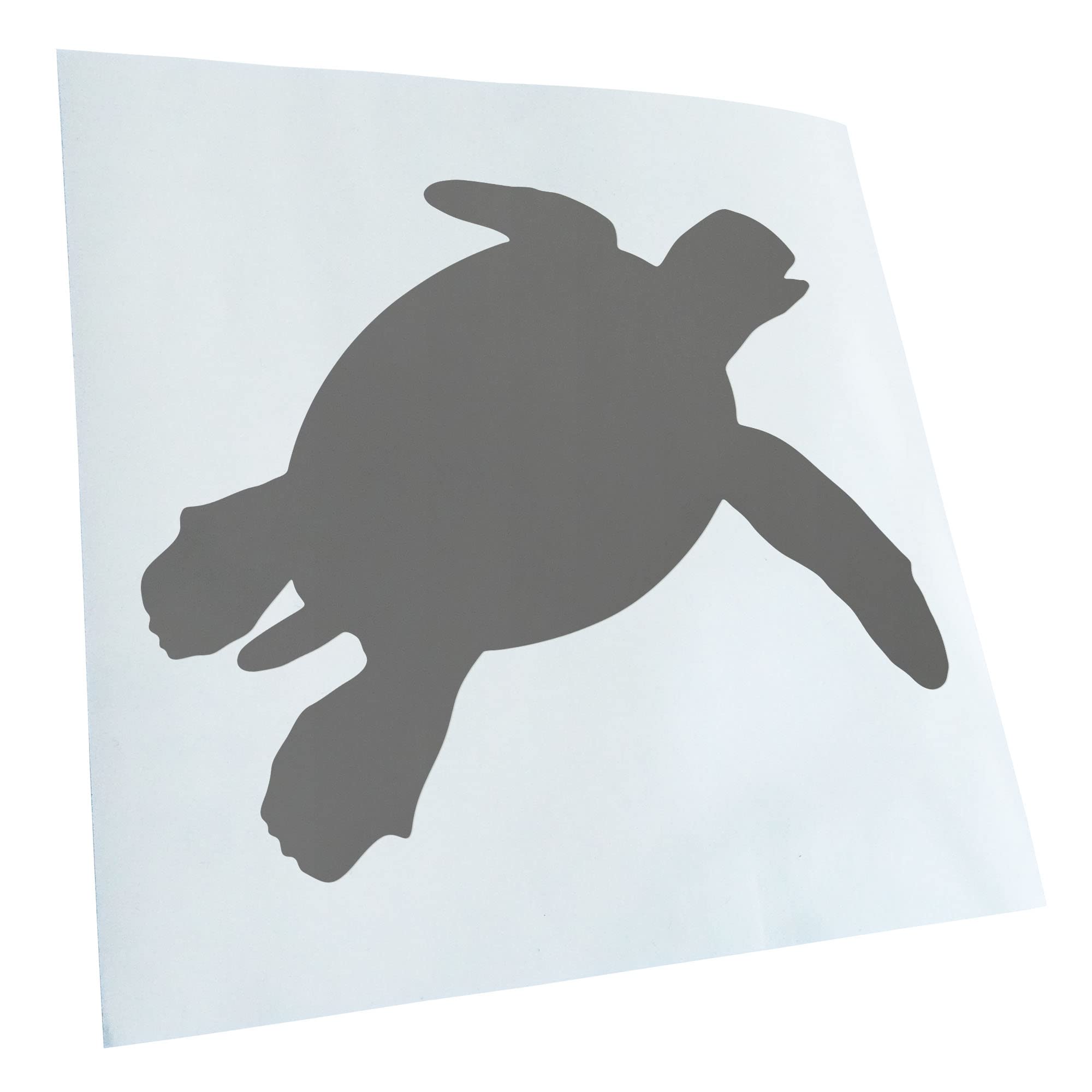 Kiwistar - Car Sticker - Grey - 50 x 42 cm Turtle Silhouette Sticker for Car, Laptop, Bicycle, Truck, Motorcycle, Multicoloured JDM Decal Racing