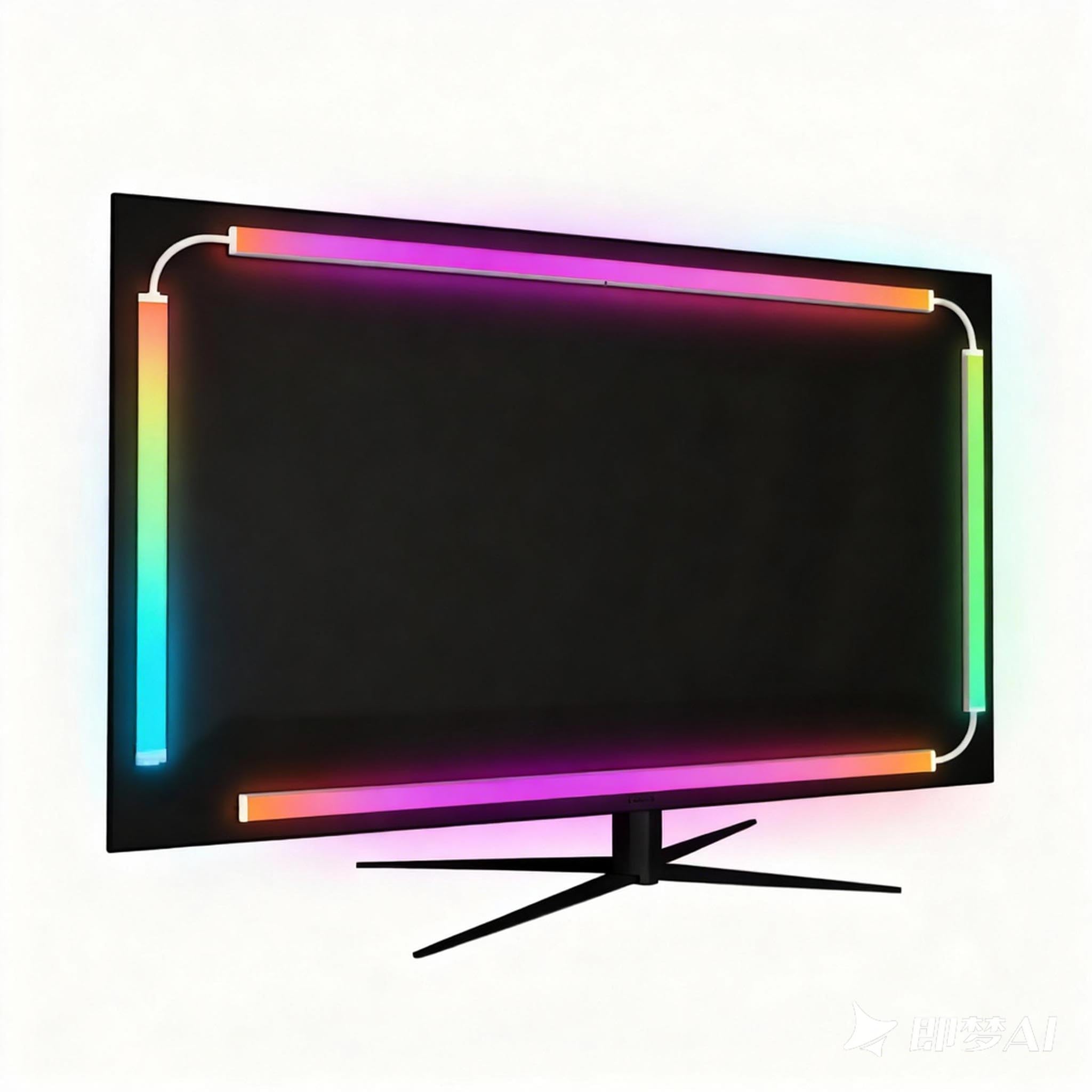 Retroilluminazione per monitor RGB con sincronizzazione schermo, kit di illuminazione ambientale con doppia alimentazione USB per monitor PC da 24 pollici, modalità musica, luci da gioco