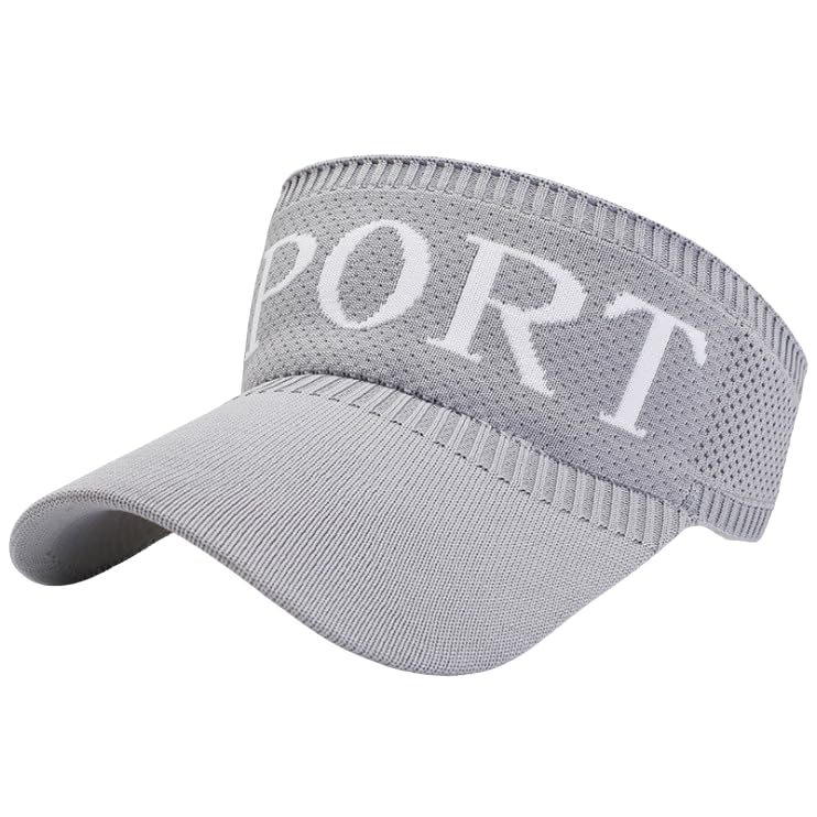 Women Sport Visor Hat Open Top Ponytail Cap Breathable Mesh Knit Sun Visor for Running Gym Golf Tennis Beach Adjustable Fit-image-20