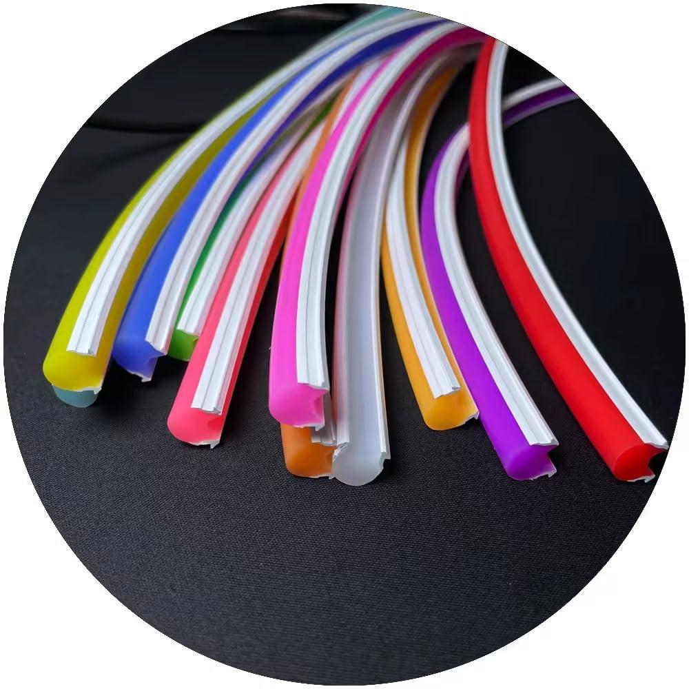 YINCKXY 8mm Separation Silicone Neon Tube Flexible LED Strip Diffuser for DIY Signs & Decor 1m(Blue)