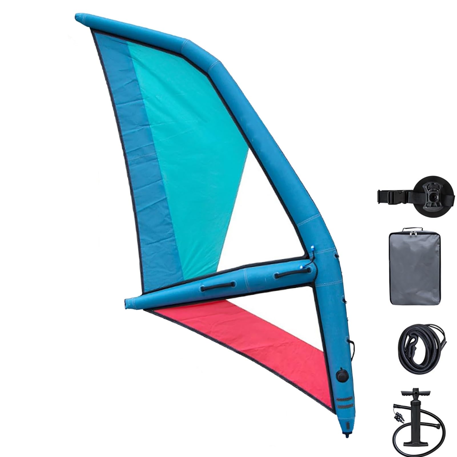 Tabla de remo inflable con vela de windsurf, tela Oxford duradera y diseño de PVC para adultos, perfecta para surf y juegos acuáticos