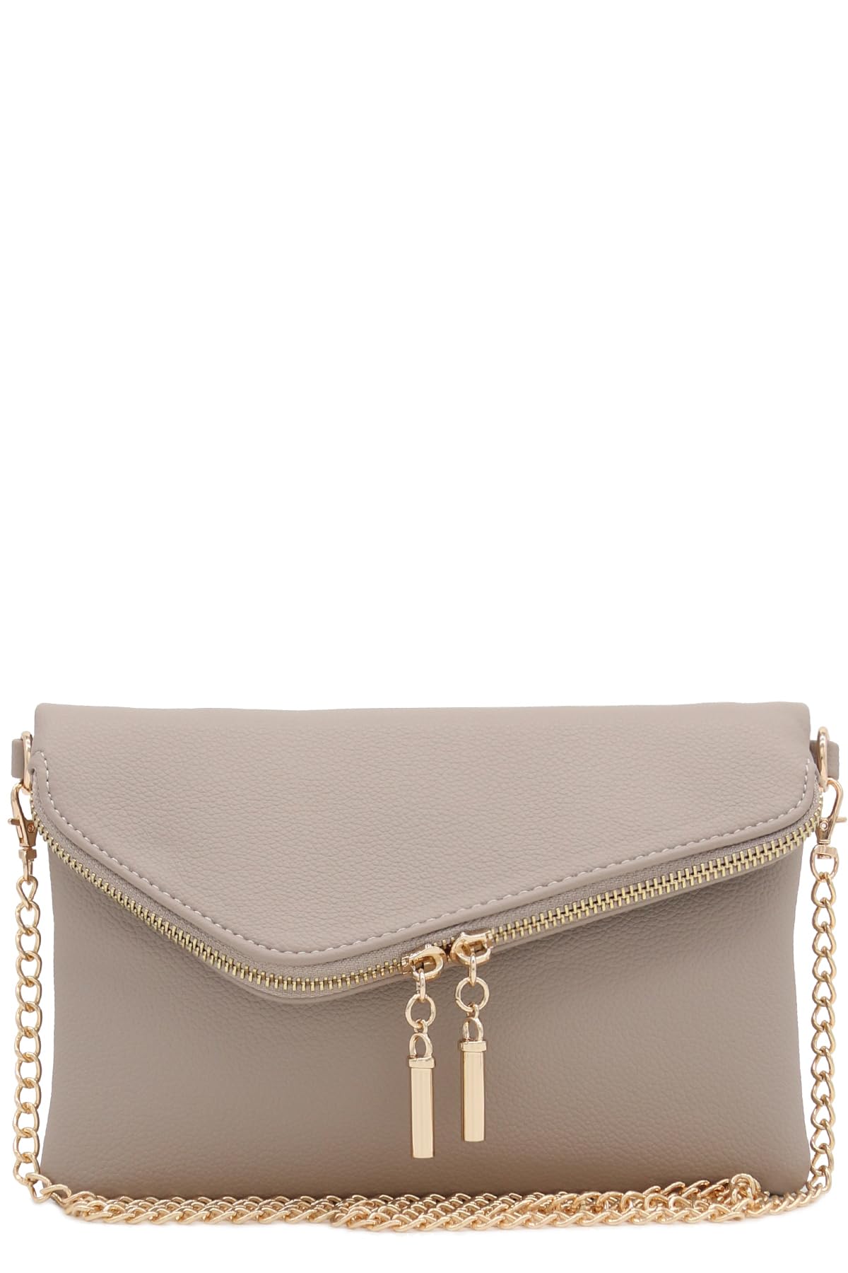 FashionPuzzle Envelope Wristlet Clutch Crossbody Bag with Chain Strap