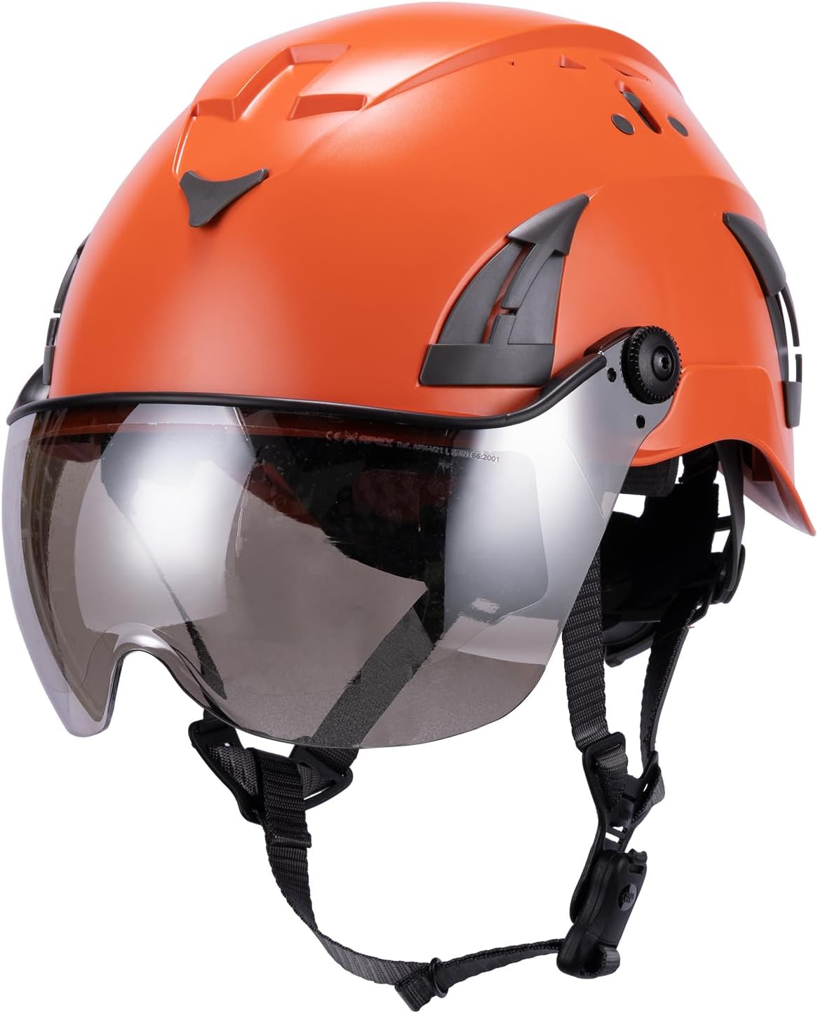 Land Helmets AeroPro Safety Helmet with Visor (Smoke/Clear) – ANSI Z89.1 Type 1 Class C Hard Hat – Use for Arborist, Rescue & Construction