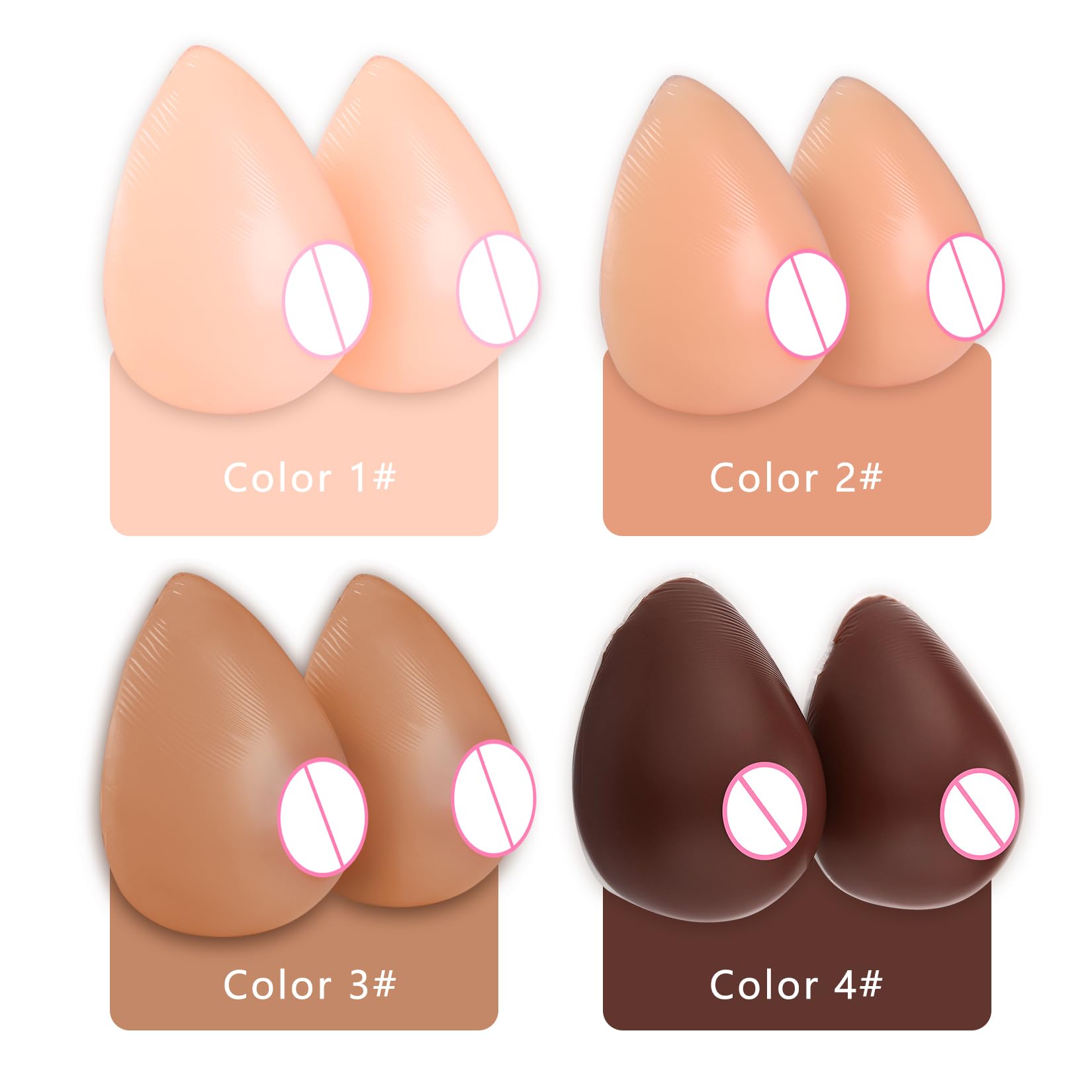 1 Paire Seins Auto-adhésifs en Silicone Faux Sein Réaliste Prothèse Mammaire Femme Homme Fausse Poitrine Buste pour Travesti Transsexuels Cosplay Mastectomie