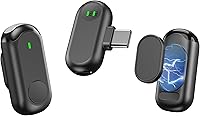 Vista 10 de Micrófono Lavalier inalámbrico para iPhone, Android, Plug-Play, paquete de 2 mini micrófonos profesionales con reducción de ruido, micrófono de clip