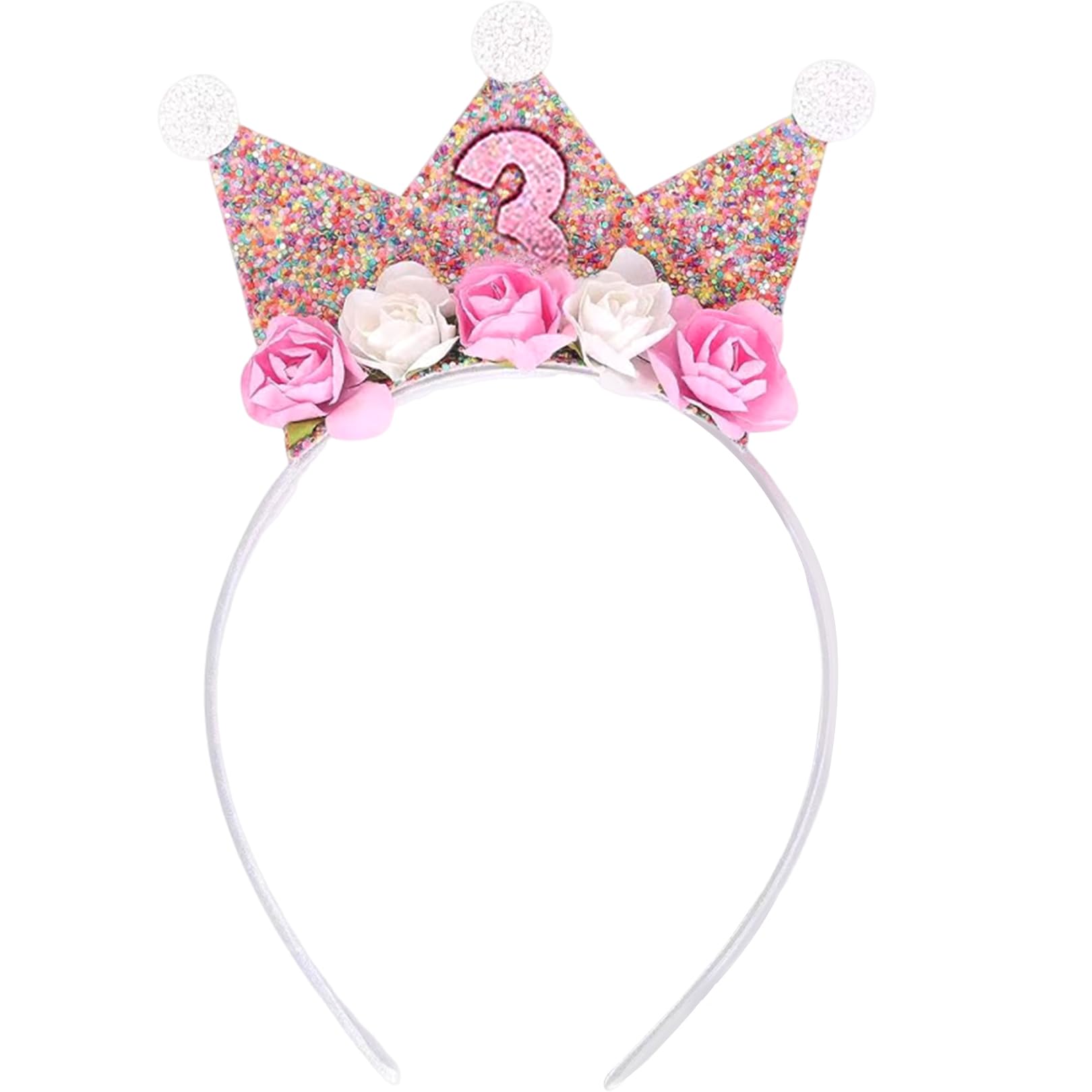 WANTUSHUI Krone Geburtstag 3 Jahre MäDchen Geburtstagsdeko,Geburtstagskrone MäDchen Geschenk,Prinzessin Krone Kinder Junge,Prinzessin Geburtstag Deko SchäRpe,Krone Kindergeburtstag Crown,Birthday
