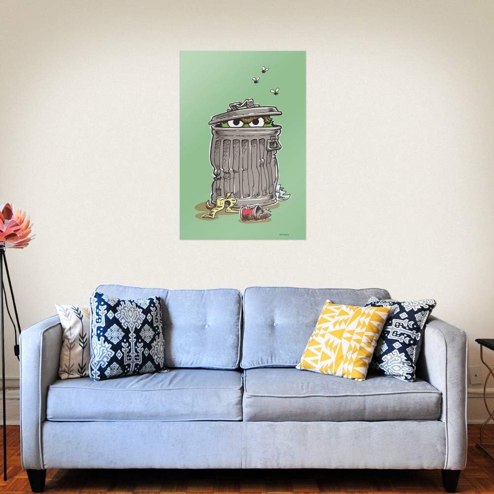 GRAPHICS & MORE Sesame Street Trash Can Oscar The Grouch Home Business Office Sign