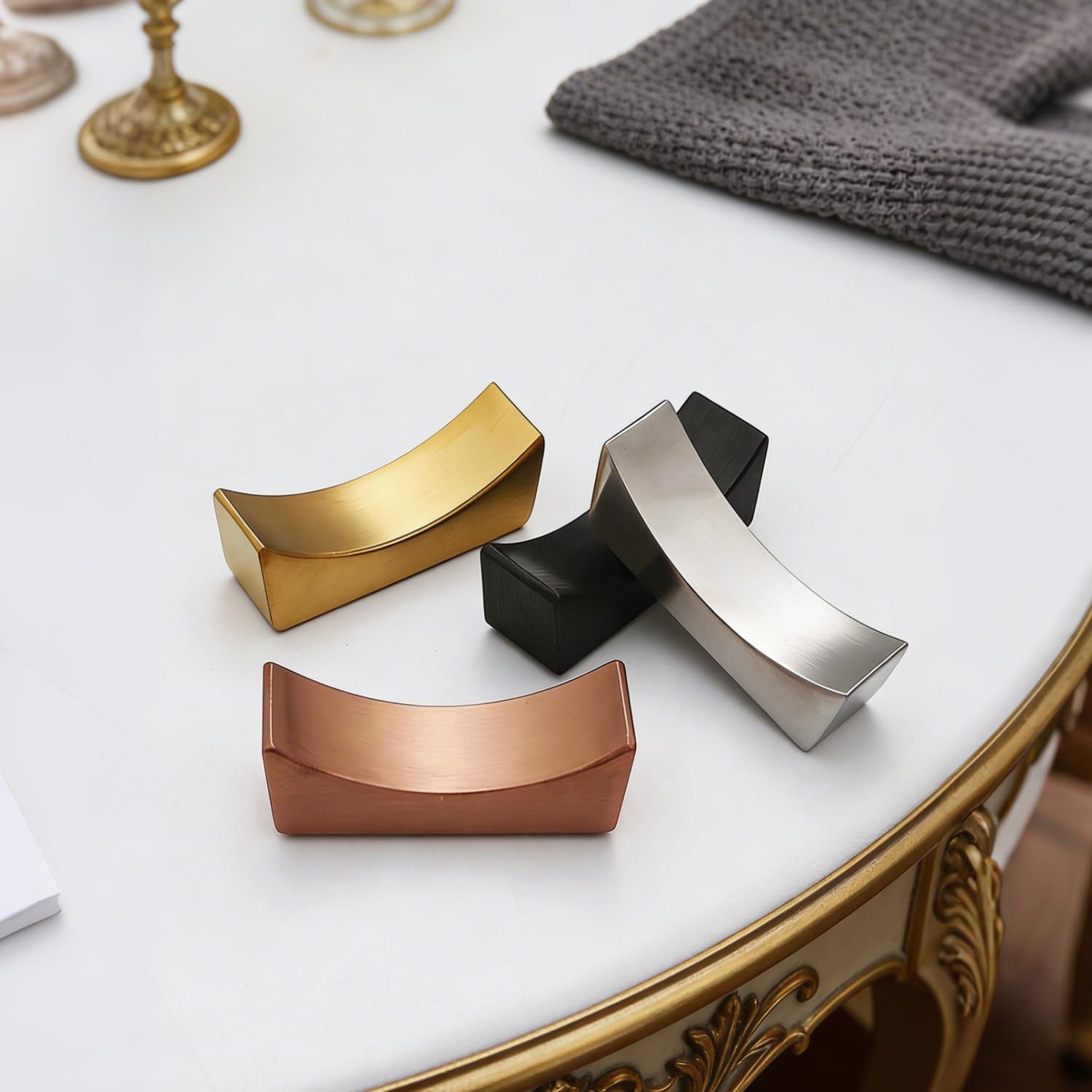 Angelkiss 4 supporti per bacchette in acciaio inox, per cucchiaio, forchetta, coltello, organizer da cucina per ristorante, hotel, casa, durevole e igienico (oro)