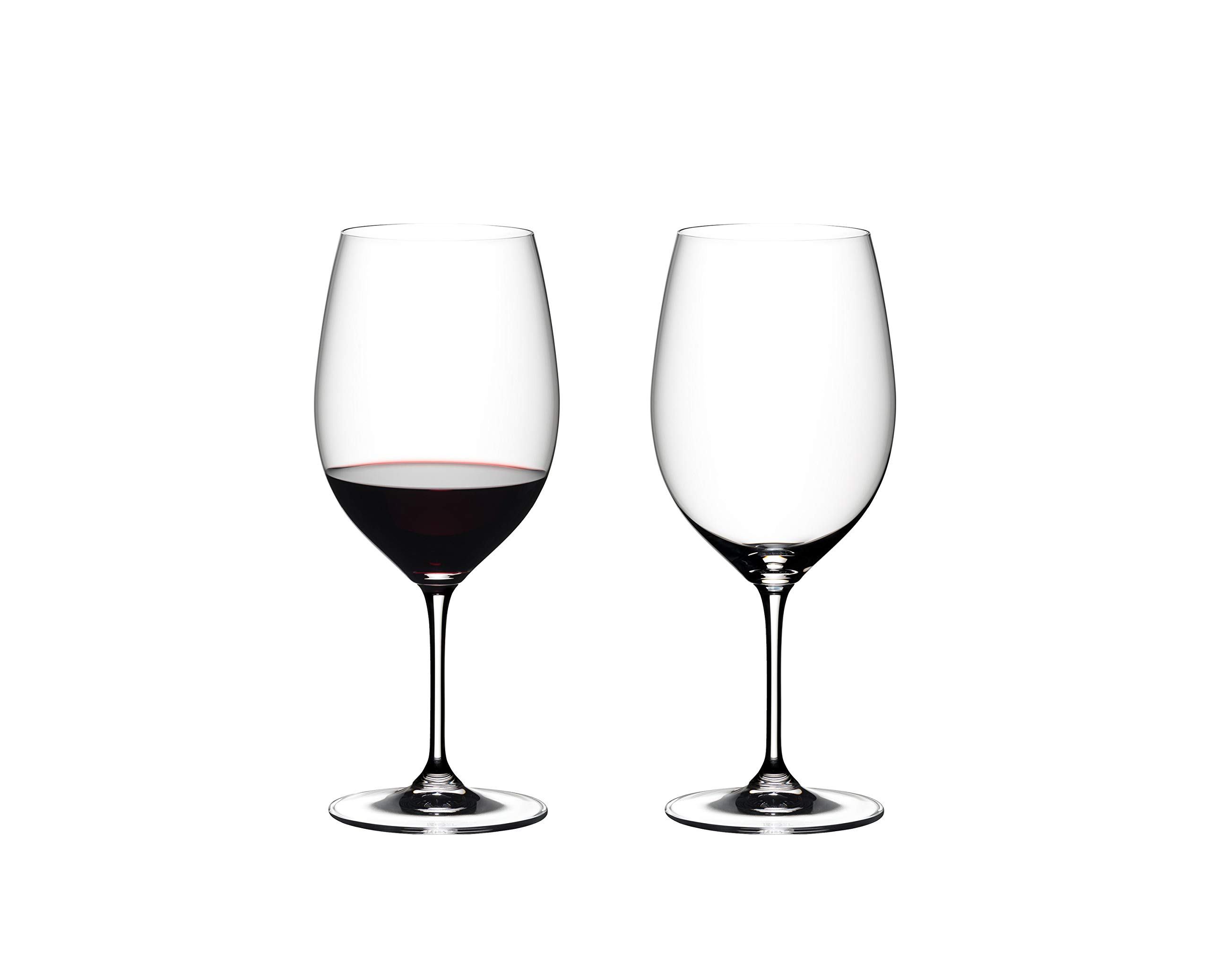 RIEDEL Vinum Cabernet Salvignon/Merlot 5416/0, Juego de 4 Copas de Vino Tinto (6416/0 x 2) + pajitas de Acero Inoxidable de Color Plateado