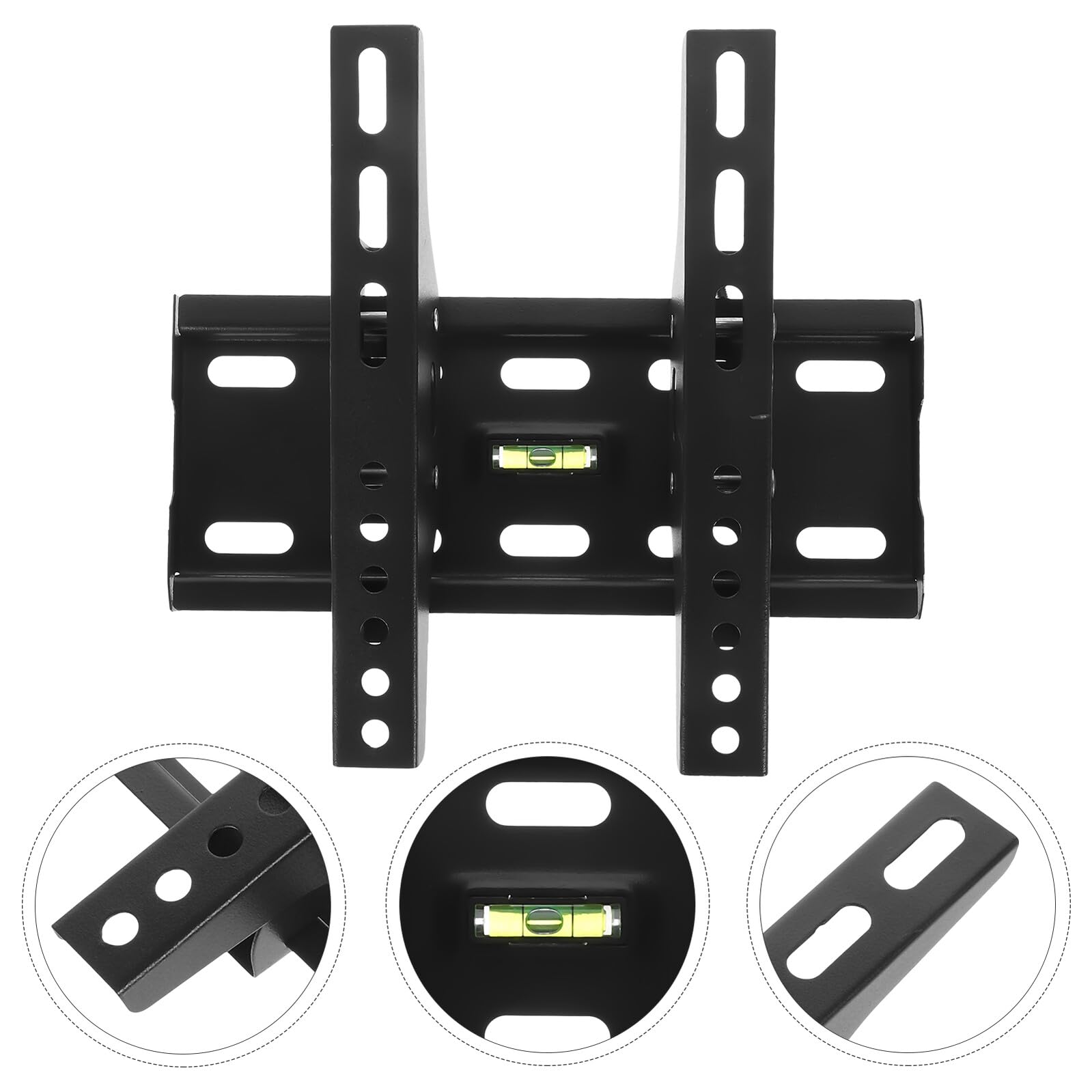 Toddmomy Supporto Tv da Parete e Risparmio Spazio Angolo di Visione Regolabile 15-42 Pollici in Ferro Nero Foro 200x200mm per Soggiorno