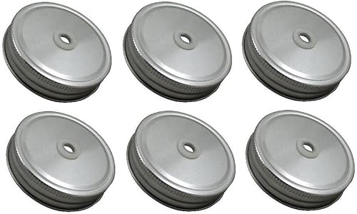 Miniatura 1 de Sunshine Mason Co - Tapas con agujero para pajilla, 6 piezas, color plateado