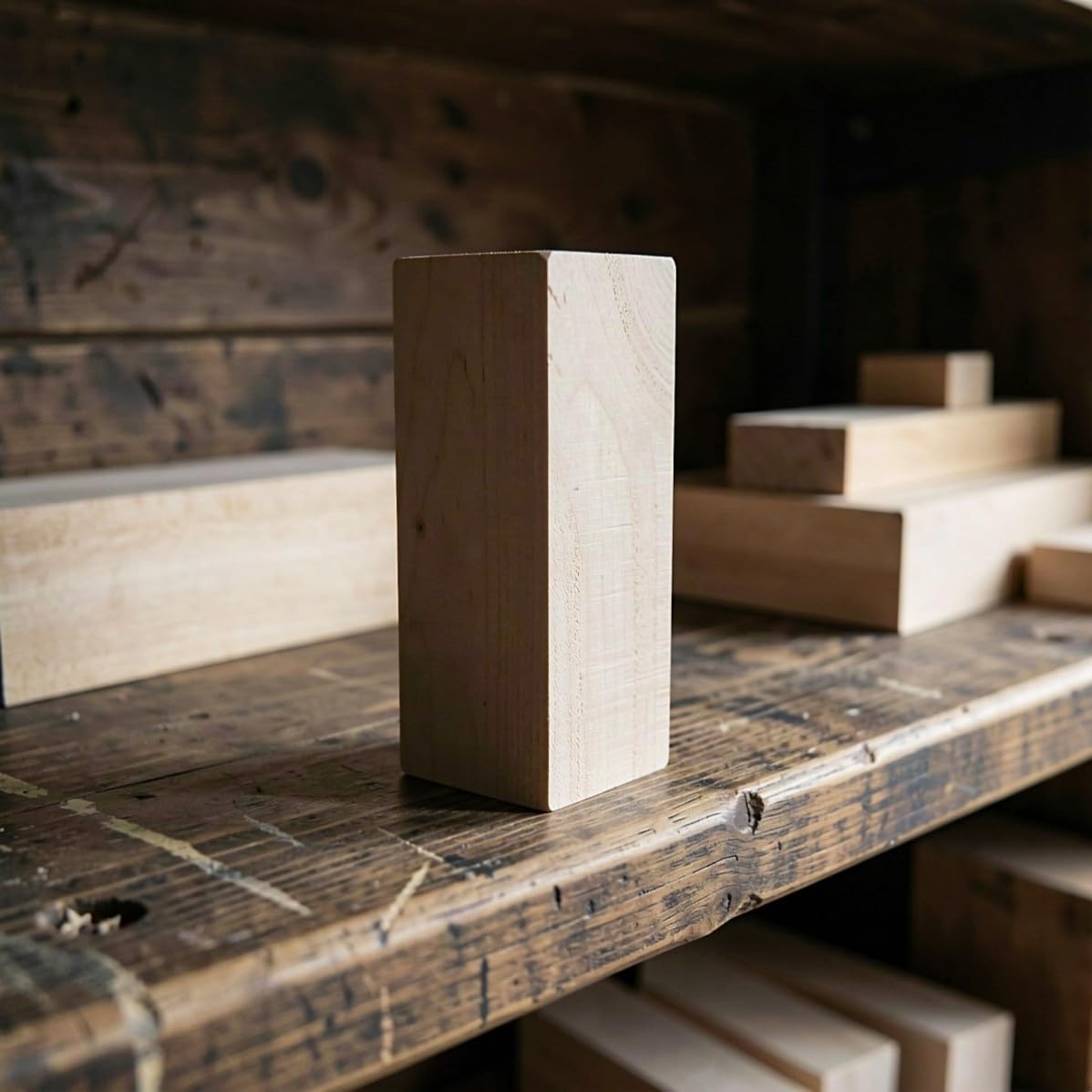 8 Pièces Bloc de Sculpture sur Bois en Tilleul, Ébauche Brute