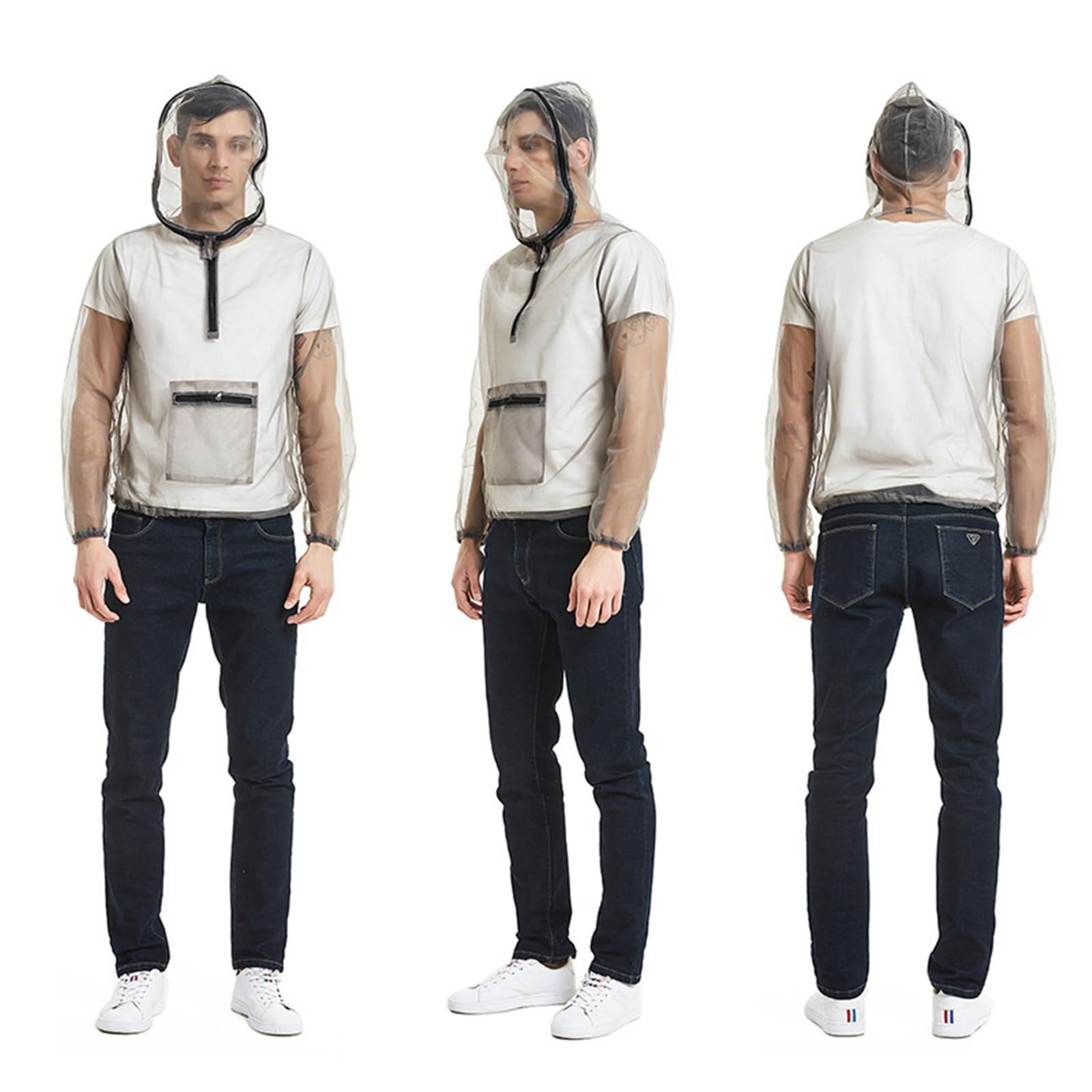 **Jungle Adventure Insektenschutzjacke mit Kapuze, Anti-Moskito-Netz-Schutzanzug