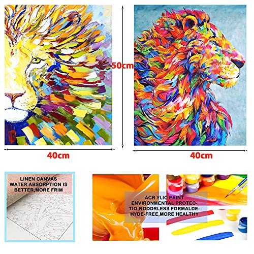 Yetech Malen Nach Zahlen Erwachsene Kinder,DIY Handgemalt Ölgemälde Kits,DIY Ölgemälde auf Leinwand,für Erwachsene und… – Bild 4