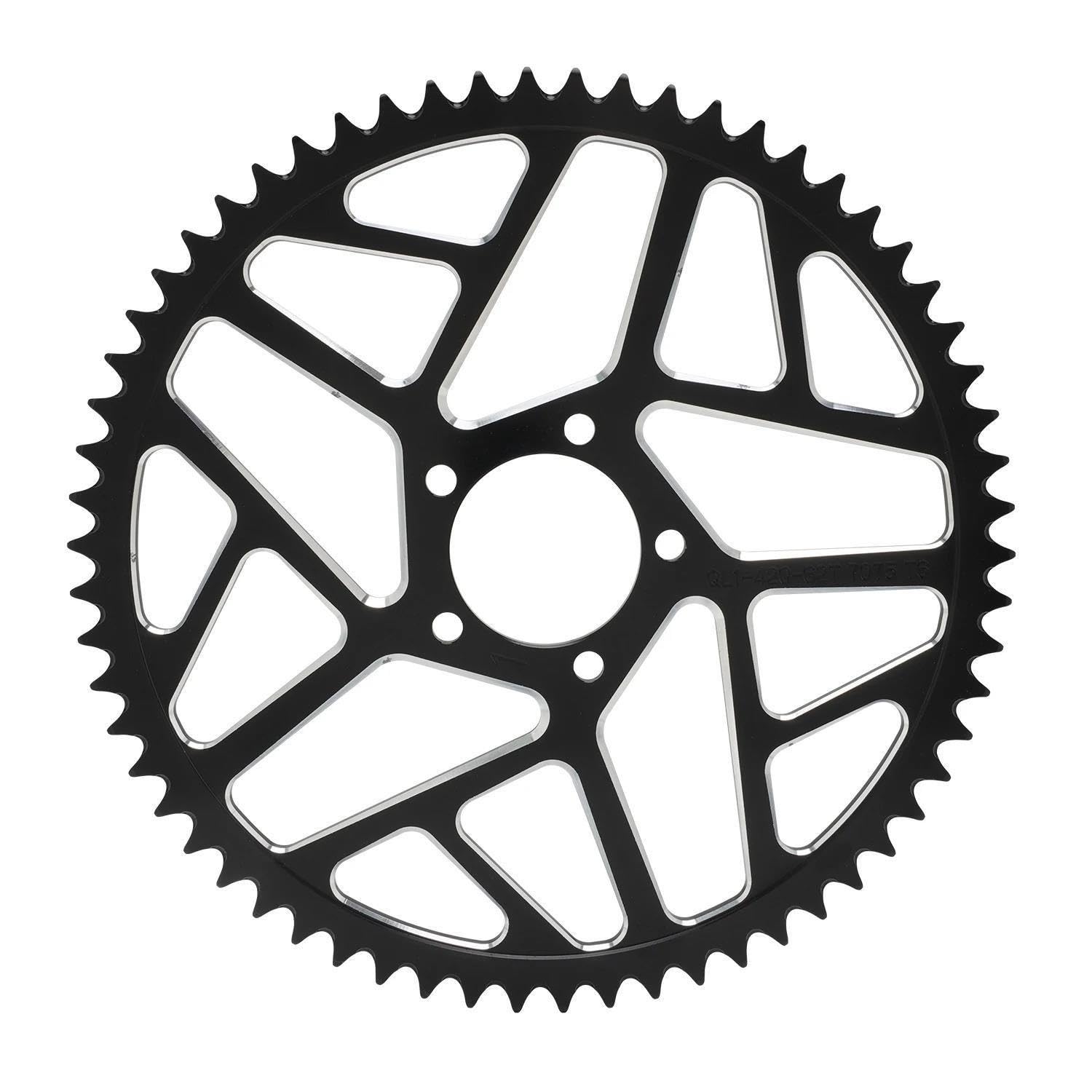 Kit de piñón y cadena de aluminio 7075 58T/62T apto for bicicleta eléctrica