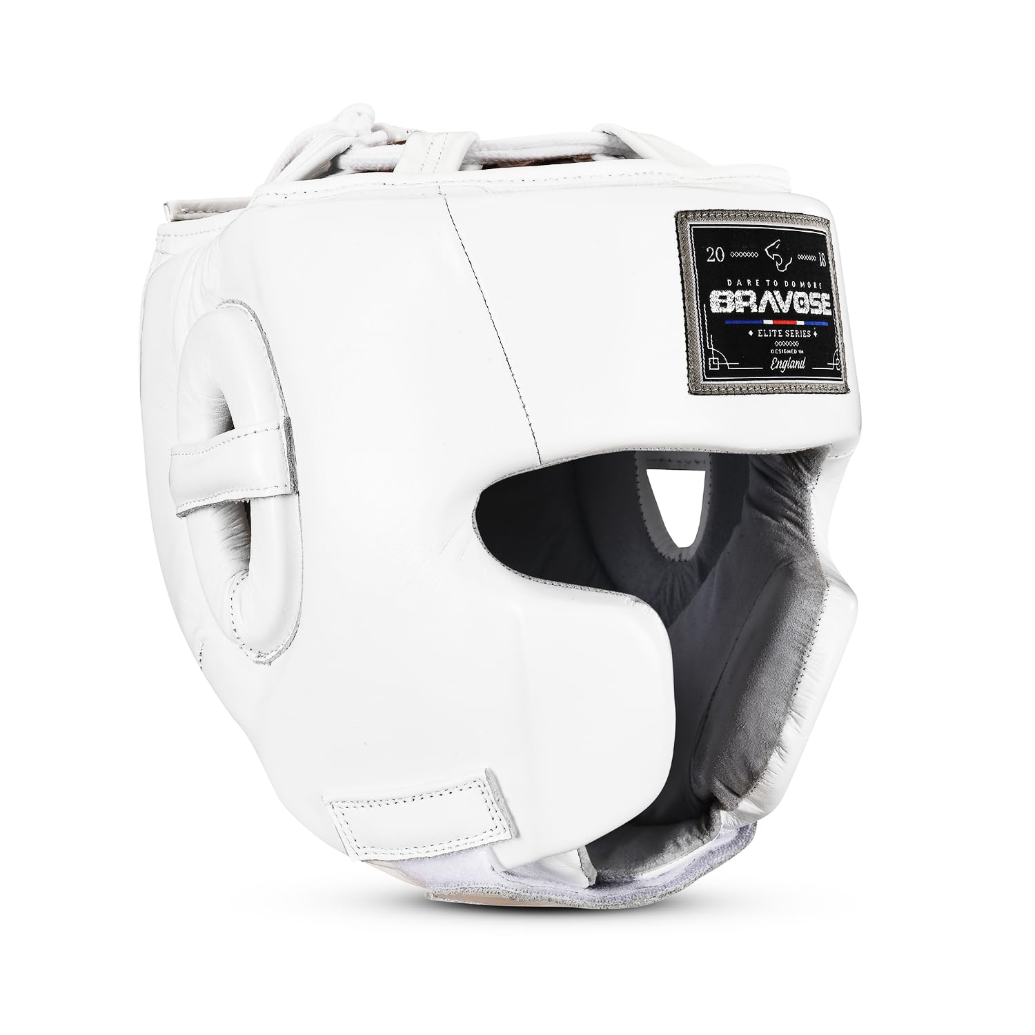 BRAVOSE Elite 2.0 Boxing Headguard | Professional Velcro Boxing, Training, Sparring & Martial Arts Headgear | Adjustable Cowhide Leather Head Guard for Ear, Cheek, Face Protection (S/M)