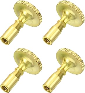 MECCANIXITY Lamp Turn Switch Knob On/Off Replacement Twist Knobs Extension 20mm Length for Lamp Socket, Electrophoresis Gold Pack of 4