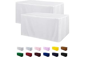 2 Pack Fitted Tablecloth Rectangle - 72" x 30" x 30"