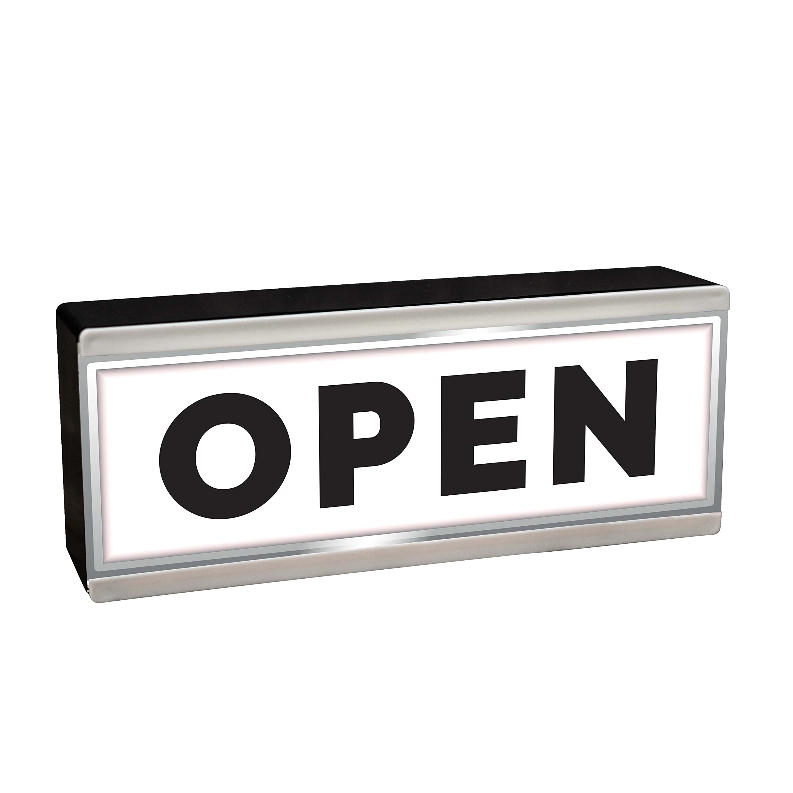 Echo Three Multi-Colored Light Up Open Sign - Illuminated Led Welcome Open Shop Light - Shop Window - Open Light Up Light Box Sign For Business