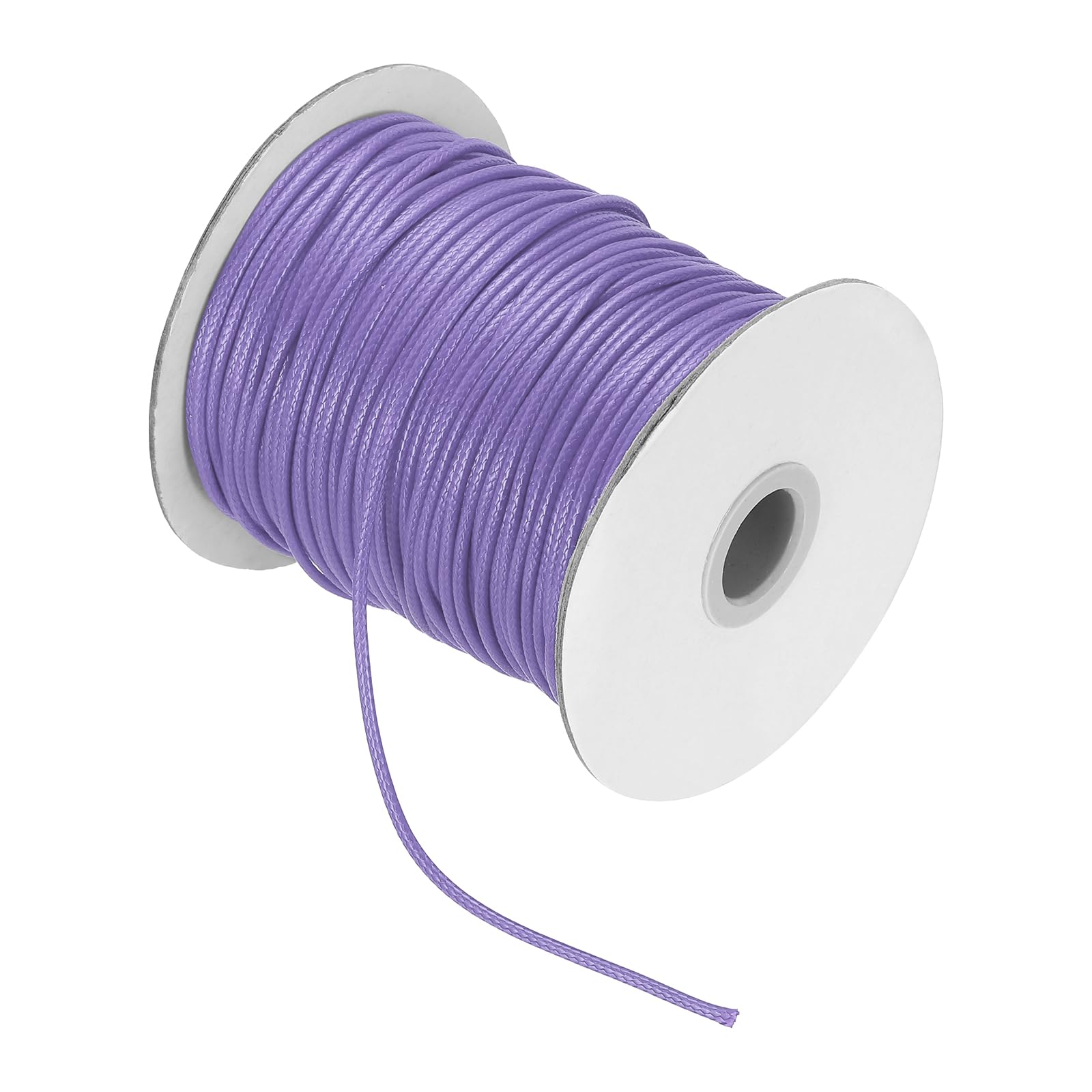 sourcing map Waxed Cord 2mm Waxed Thread 87 Yard Wax String Leather Cord for Bracelet Making, Necklaces, Beading, Jewelry Making and DIY Crafts(Light Purple)