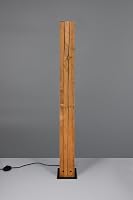 Stojacia lampa Trio Leuchten Karuni 463300330 – matný čierny kov, prírodné drevo, s 3x päticou E27 5