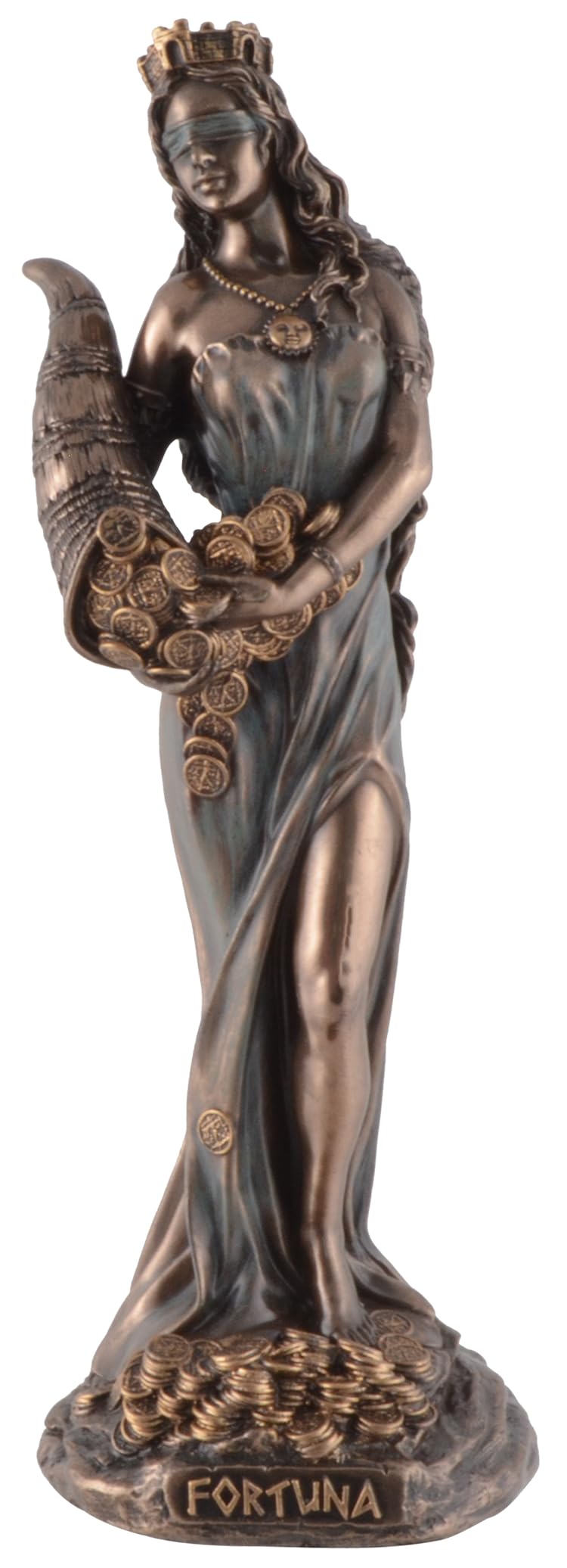 VOGLER Joh. Vogler GmbH Bronzierte Fortuna Statue Römische Göttin des Glücks 16cm Figur Glück Veronese