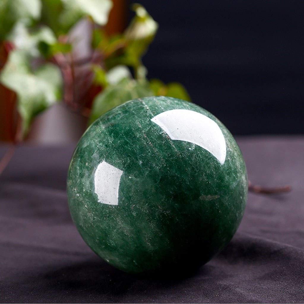 bola de cristal (en la magia occidental) Verde natural cristalina de la fresa, la bola de cristal, bola de piedra raro de energía verde for curación de cristal, meditación, Adivinación, Feng Shui, Hec