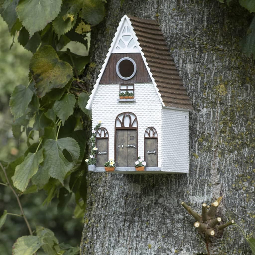ESSCHERT DESIGN Pajarera de Herrerillos Forma de Casa de Campo Nido Pájaros