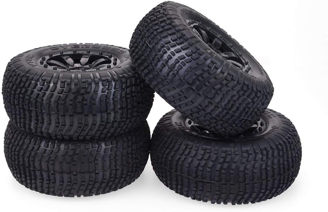 4PCS LRP Short Course RC Truck Tires & Wheels Truck Tires Set Hub Hex for HPI for VKAR
