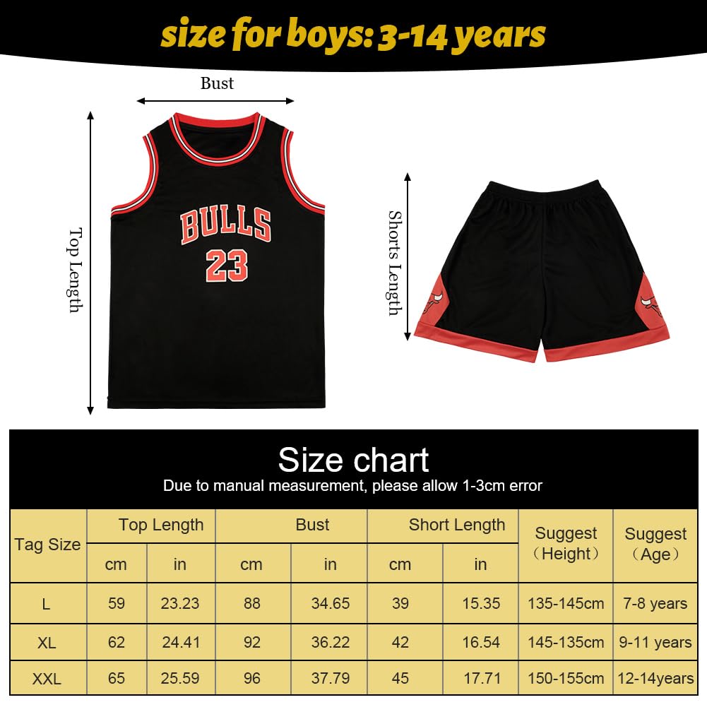 BSBUY Maillot Basket Enfant, Basket Tenue Garçons Respirant Séchage Rapide, Ensemble de Maillot et Short Cool pour Garçons, Débardeur Actif Enfant Léger - 3