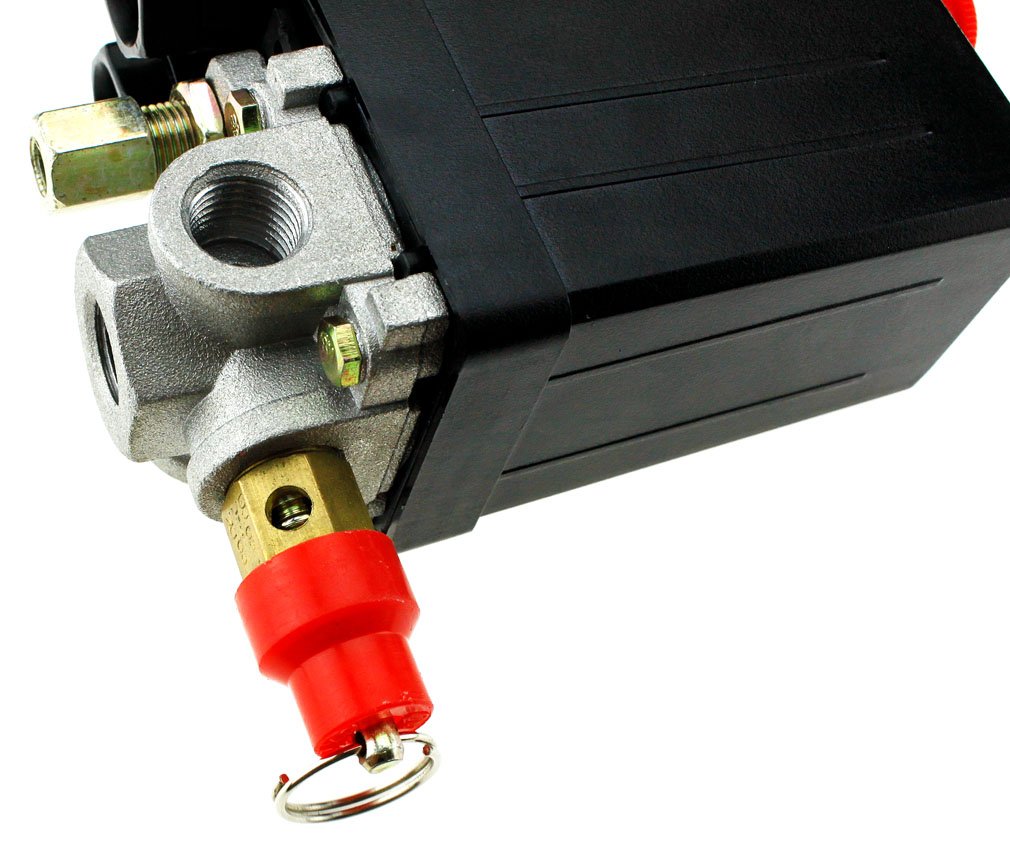 Air Compressor Pressure Switch 1/4" BSP 4 Port Manifold with Safety
