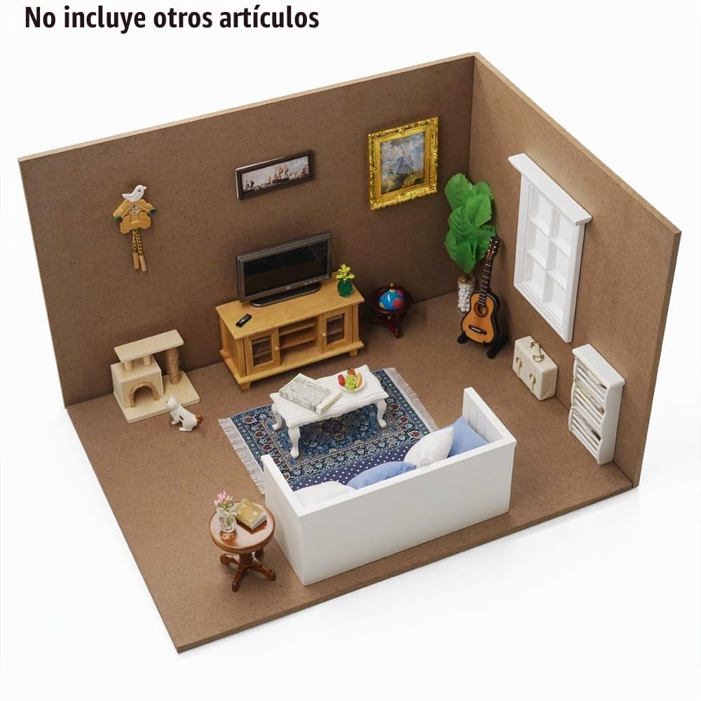 Odoria Casa de Muñecas Caja Miniatura: 1/12 Escala Caja de Exhibición para Diorama y Manualidades DIY - Mini Mueble de Madera para Muñecas Modelos