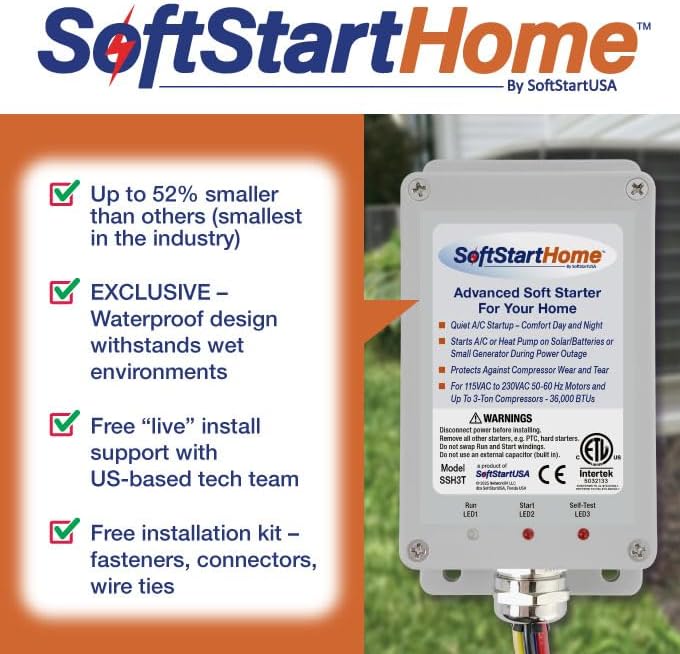 SoftStart Home unit with installation kit components