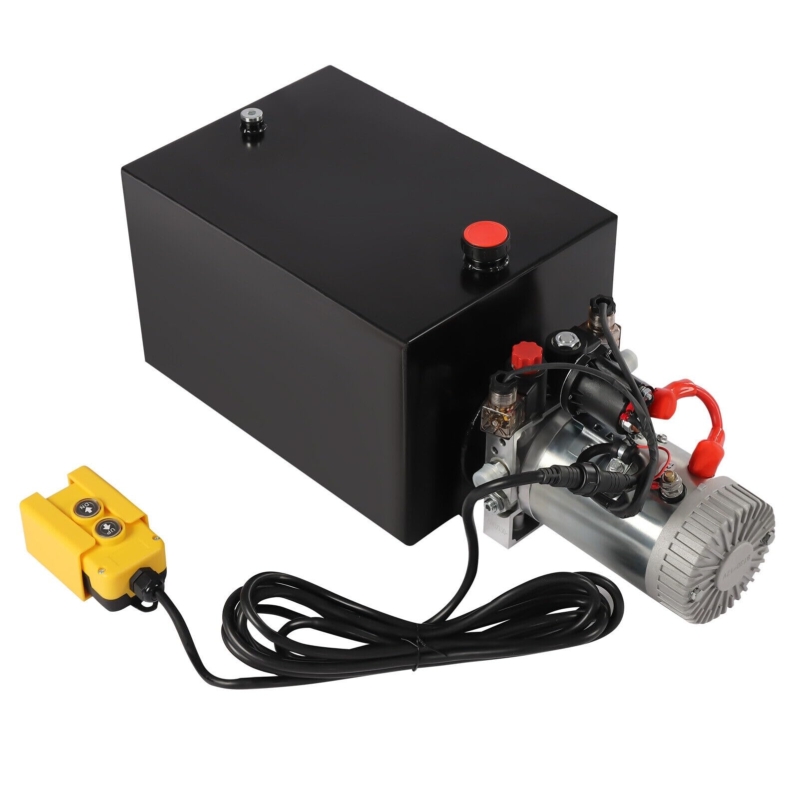 Pompe hydraulique électrique Presse hydraulique Électropompe pour benne basculante Systèmes hydrauliques Élévateurs Véhicules d'atelier avec télécommande et protection contre la surpression (18,92