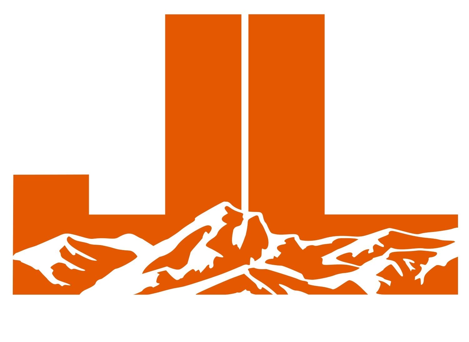 UR Impressions IOrn JL Mountains Decal Vinyl Sticker Graphics for Jeep Wrangler 4x4 Unlimited Sport Sahara Altitude Rubicon Moab SUV Walls Windows