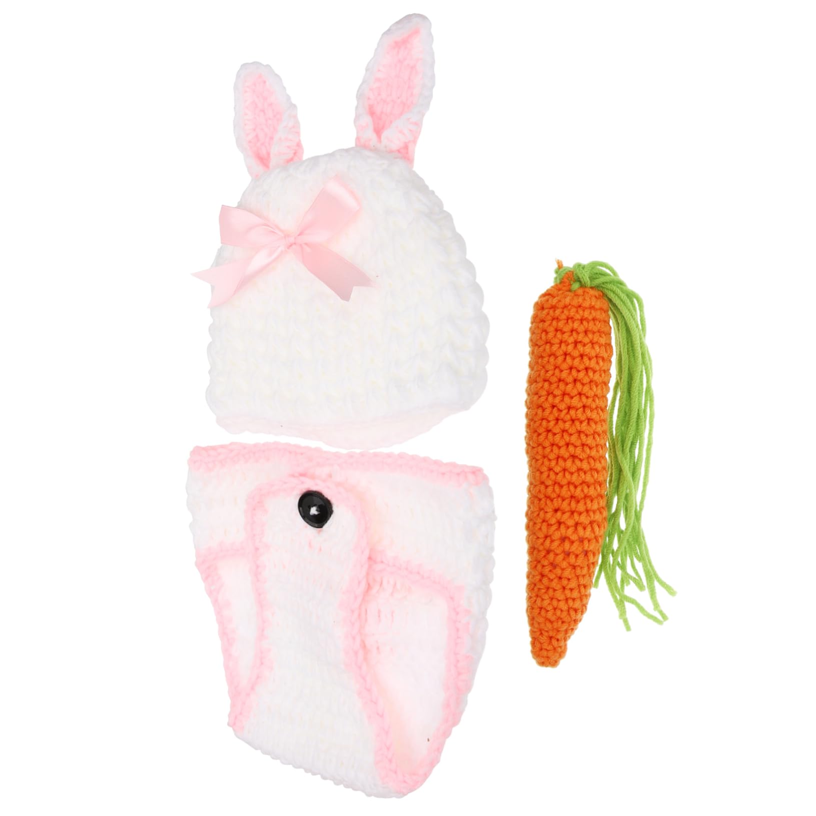 YARNOW 4 Ensembles De Vêtements De Séance Photo Personnalisés pour 100 Jours Berceau Jouets Panier À Lapin Accessoires De Séance Photo Vêtements pour Bébé Langes Articles Mignons