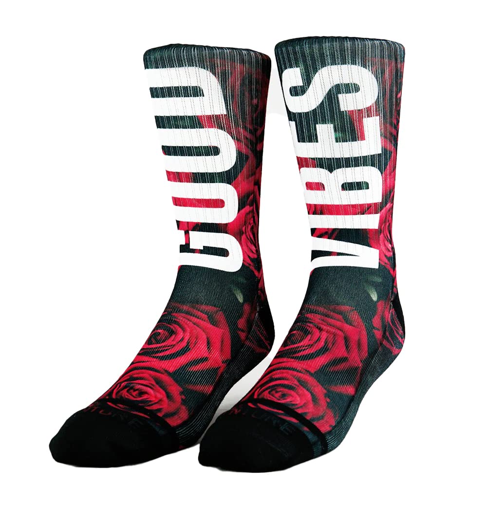 Venture Good Vibes Socks, Soft Athletic Ribbed Terry Loop Arch Support/Reinforced Heel and Toe
