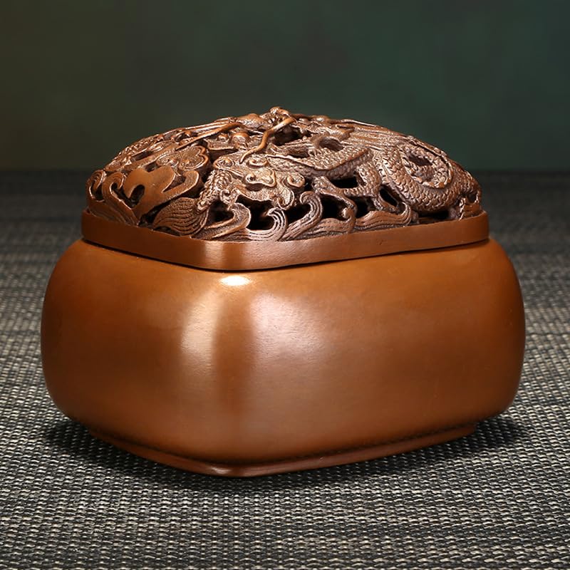 Quemador de Incienso Porta Conos, Quemador de Incienso reflujo Cobre, Cascada aromaterapia, 10x8,5x8cm