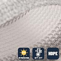 Vista 5 de SUNNY GUARD Vela de Sombra Solar 10' x 13' Rectangular Gris-Blanco Bloqueo UV Parasol para Patio Trasero Jardín Terraza Patio Jardín Actividades al