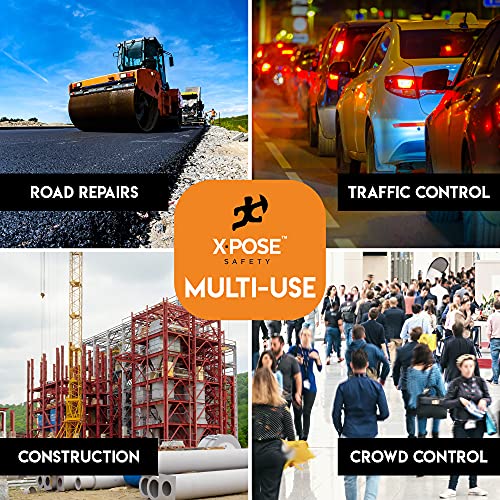 Image of Xpose Safety 45 inch Orange Delineator Posts with Base, 3-Pack