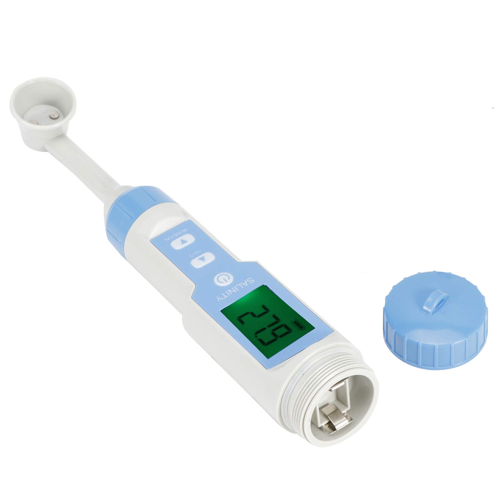 Tester di Sale Per Piscina con Retroilluminazione, Kit di Test Digitale Per Piscina di Acqua Salata Tester di Temperatura del Misuratore di Salinità Impermeabile IP67 Per Piscina di Acqua Sal