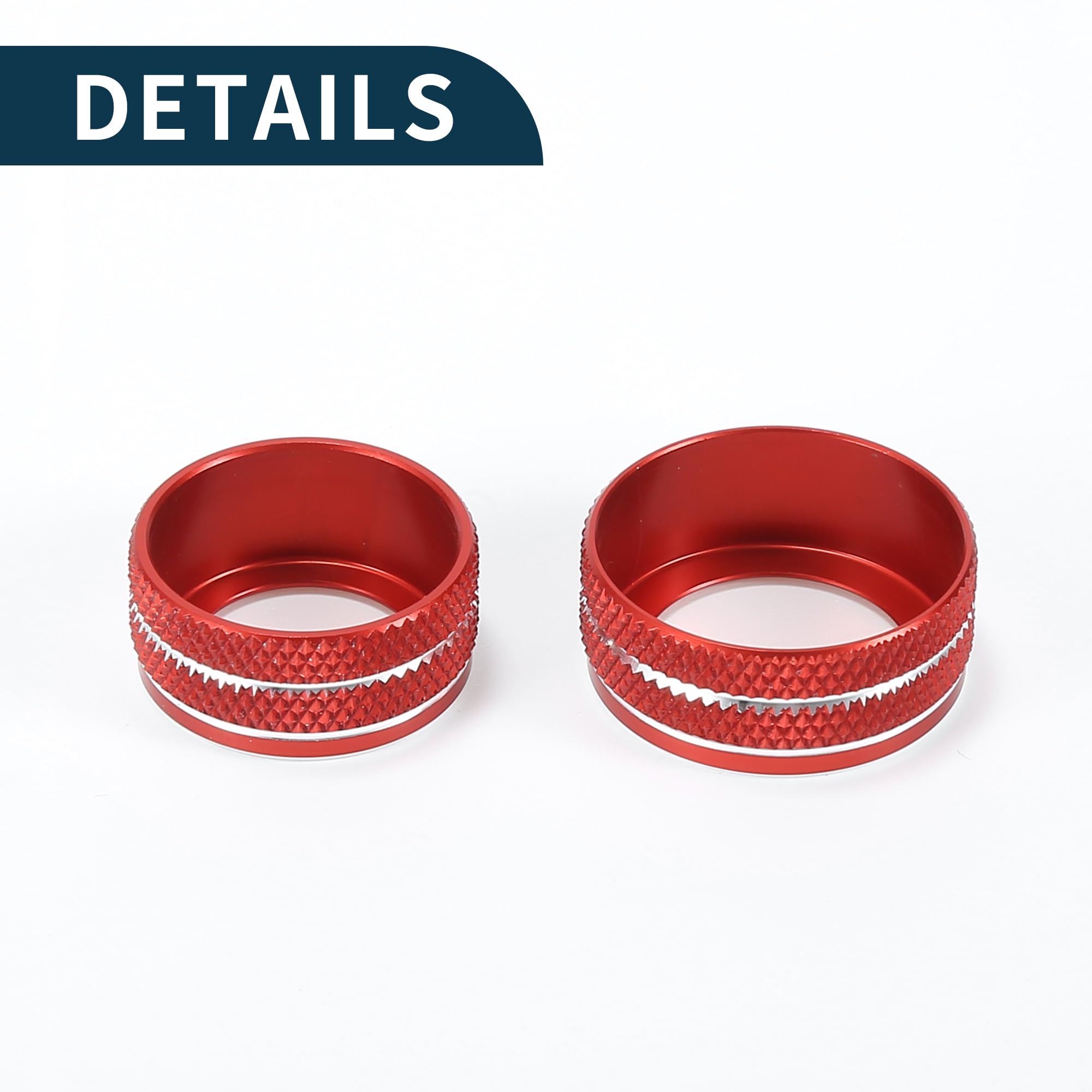 Lot De 3 Anneaux De Ventilation Pour Audi A3 8V 2014-2019 - Aluminium Rouge - Déco Intérieur