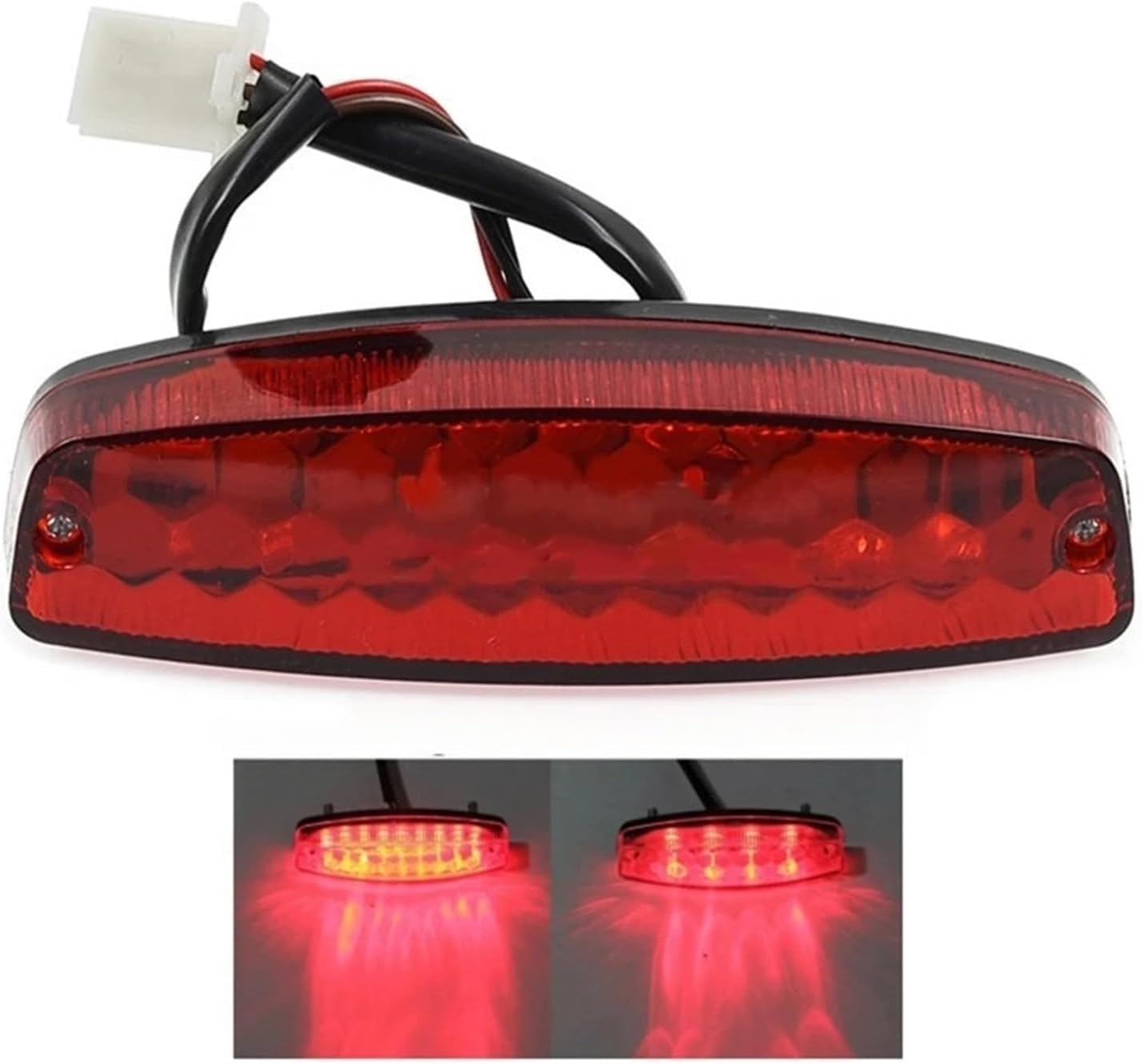 Fanale posteriore per moto Per ATV Fuoristrada Luce freno posteriore a LED 3 fili 12V Luce freno stop luce targa posteriore moto luce diurna