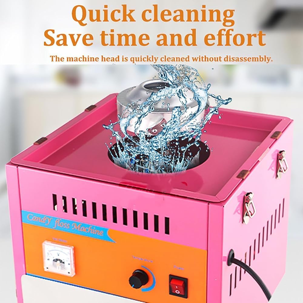 Commercial Cotton Candy Machine, Cotton Candy Maker, Cotton Candy Machine, with Stainless Steel Bowl, Sugar Scoop, for Home, Carnival, Birthday